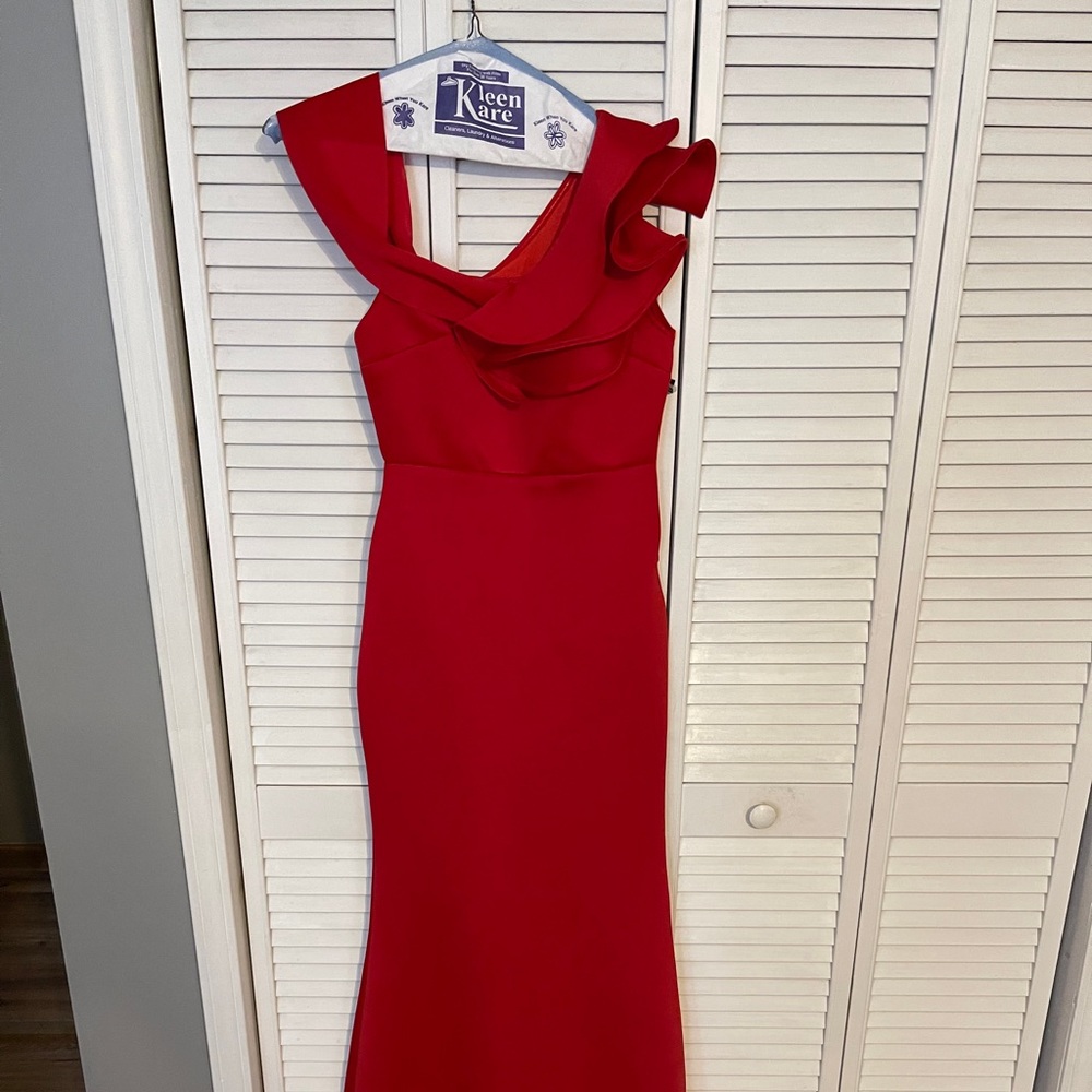 Red formal dress